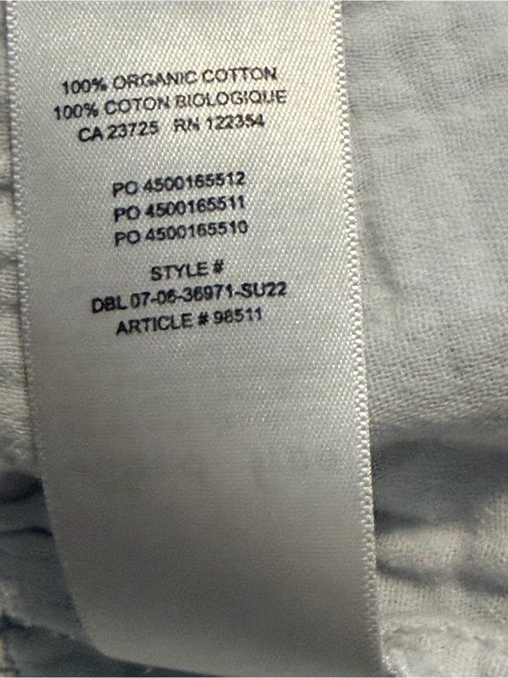 Wilfred Free Aritzia Organic Cotton Wide Leg Pants Women's L Blue Gray Pull On - Picture 5 of 10
